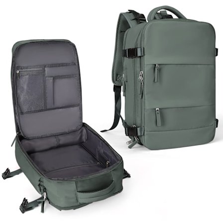 Flykabinen Reise Ryggsekk 42x32x20 for Vanntett og Romslig Håndbagasje med Skokammer og USB-Port