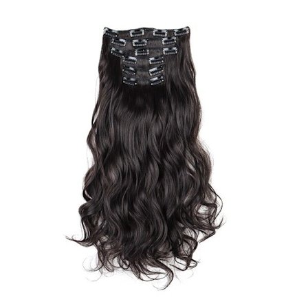 16 Clips Krøllete Hårforlengelse 6 stk