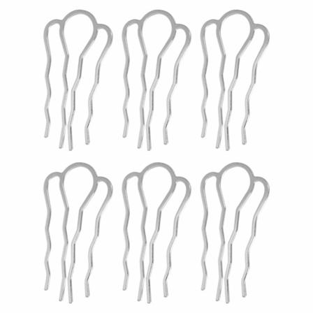6 stk 4 tenner hårkammer pins metall sidekammer DIY hårnåler tilbehør for jenter kvinner langt hår
