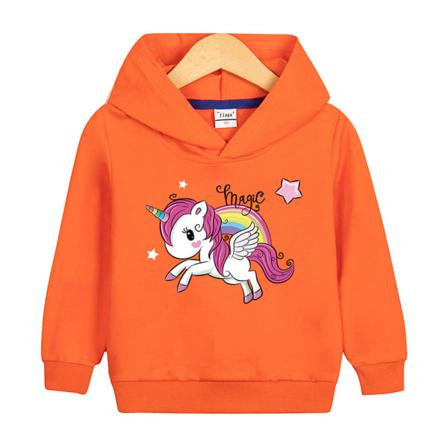 Flickor Långärmad Hooded Neck Höst Toppar Animal Print Sweatshirt