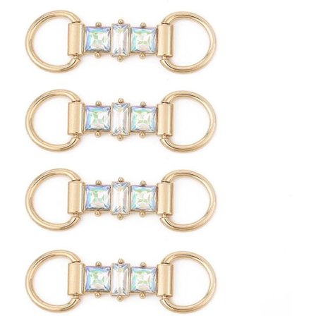 4 st Kristall Bikini Kopplingar Metallspänne BH Baddräkt Kopplingar Clips för DIY Kläder Sko Väska Dekoration