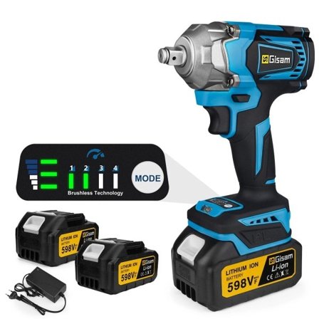 1200N.M Vridmoment Borstlös Elektrisk Slagsnyckel 1/2 Tum Trådlös Elektrisk skiftnyckel Skruvmejsel Ström Verktyg För Makita 18V Batteri