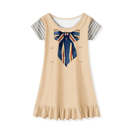 3-8 år Barn Flickor M3gan Robot Doll Dräktklänning Cosplay Festklänning Presenter