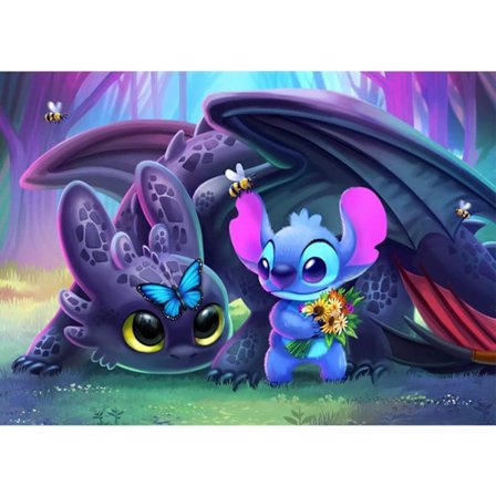 30x40cm, 5d diamantmålad strassbroderi duk Barn