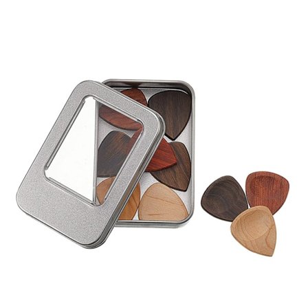 Hearted Shape Picks, Wood akustisk gitarr pick elektrisk bas Plectrum, 10 st