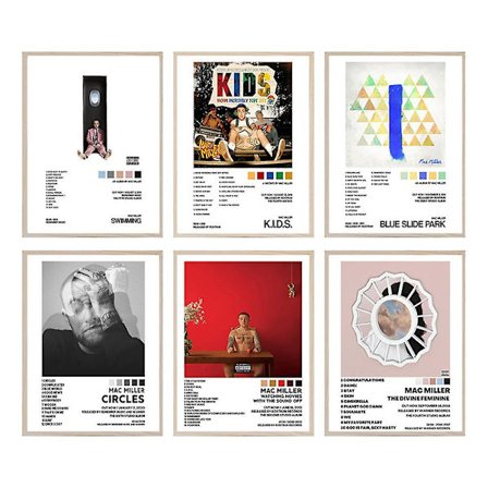 Mac Miller Album Poster Musik Album Poster För Rum Estetisk Canvas Väggkonst Sovrumsdekor (FMY)