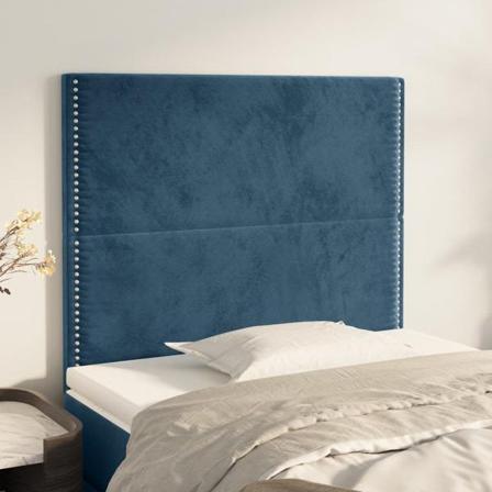 Vidaxl Huvudgavlar 2 St Mörkblå 100x5x78/88 Cm Sammet Blå