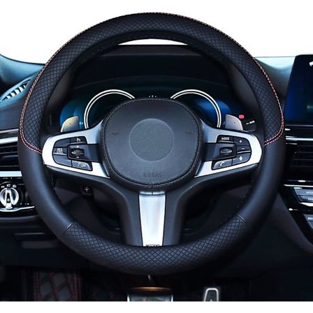 Bilstötskydd i läder, universellt 15 tum, halkfritt och luktfritt (svart)