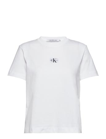 Badge Seaming Tee T-shirt Top Hvid Calvin Klein Jeans