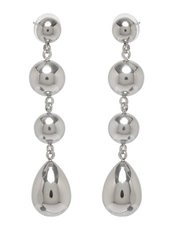 Long Drop Earring Silver Silver Bud To Rose