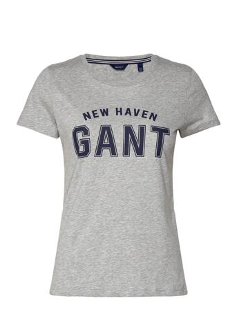 Logo Ss T-Shirt Grey GANT