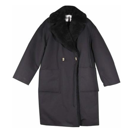 Essentiel Antwerp Single-Breasted Coats Sort, Dame Uldfrakker