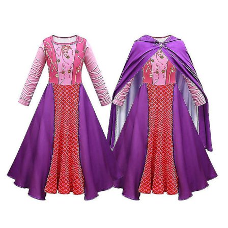 Lasten tyttöjen Hocus Pocus -asu Sarah Sandersonin rypytys + huppusetti