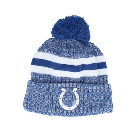 New Era - NFL Blu pom Beanie - Indianapolis Colts Sport Knitted NFL Sideline 23 Blue Pom @ Hatstore