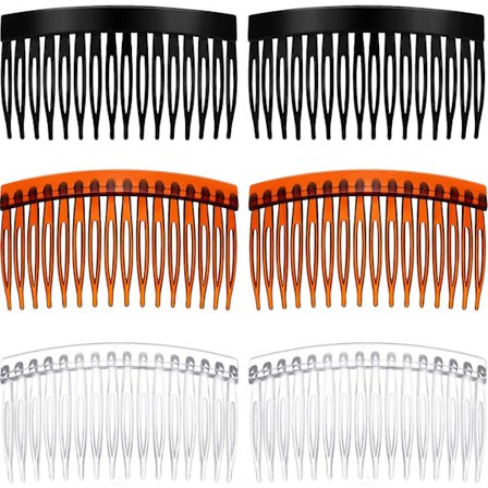 6 stk. Hårkamsklips Skilpadde Glatt Hårkam