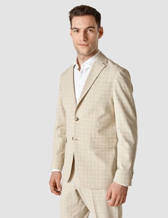 Shaping New Tomorrow - Essential Easy Blazer - Warm Sand - Slim Fit - Herre - Størrelse M