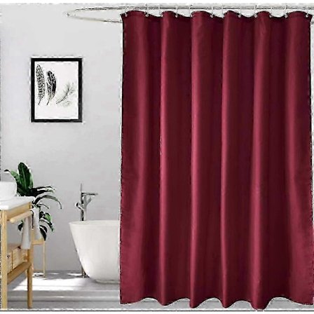 1 stk Dusjforheng 180 x 180 cm Polyester Stoff Muggsikkert Vanntett Badeforheng Enkelt og Moderne, Rød