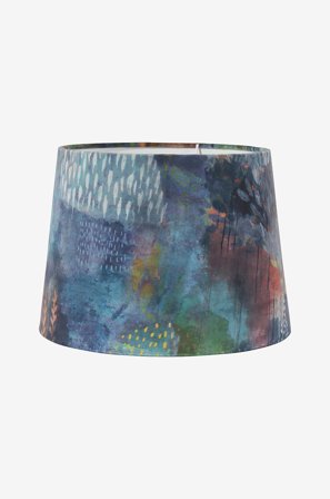 PR Home - Lampeskjerm Sofia Fløyel 20 cm - Blå - Lampeskjermer - Fra Homeroom