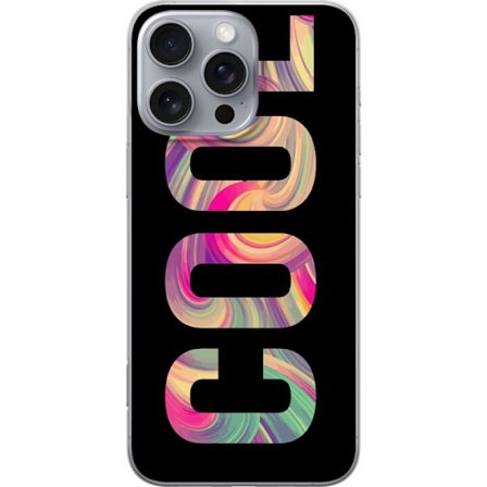 Yhteensopiva Puhelinkuori Apple Apple iPhone 16 Pro Max Nykytaiteellinen typografia taiteilu sanaa LOVE nestemäisissä sateenkaariväreissä mustaa t