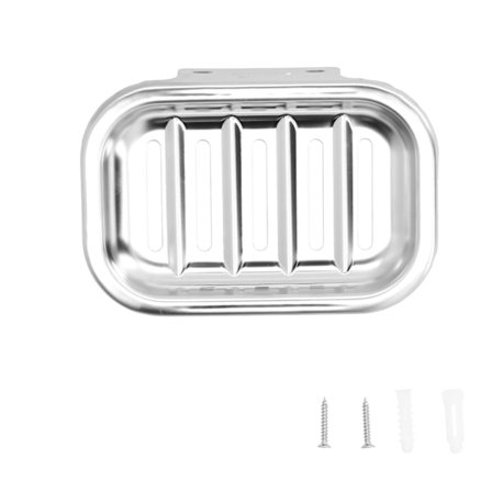 Sæbeskål Holdbar Rustfrit Stål Badeværelse Toilet Sæbeholder Afløbshylde til Brusebad