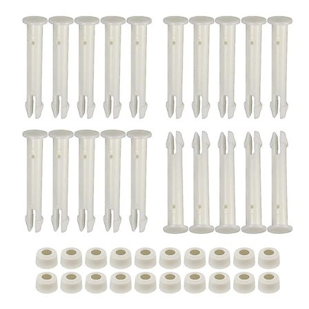 20-pack plastpooltätningspinnar och gummitätningar för Intex 13-24 tum ovanmarkpooler - runda och rektangulära metallramar