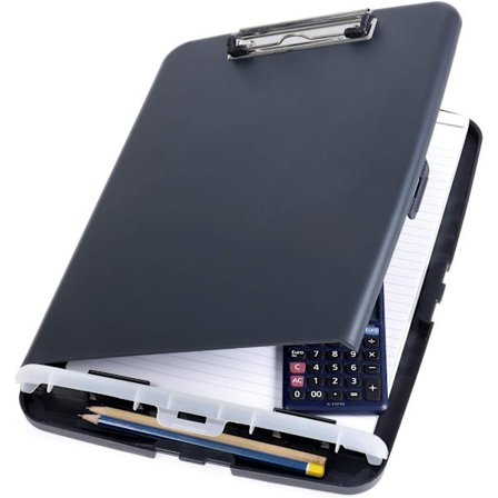 Svart klippbrett med dokumentlagring (A4-format), Co