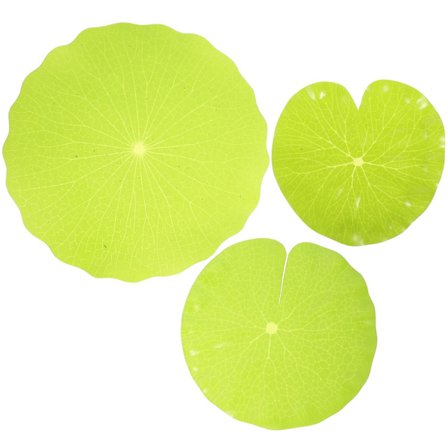 3 blade underlag imitation blad mad måtte plastik lotus blad formet restaurant underlag (17X17X1CM, grøn)