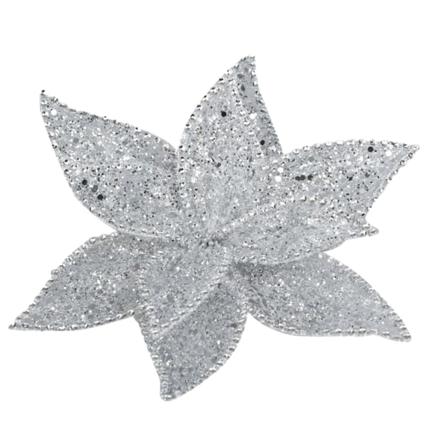 Julgransdekoration Stjärna Klipps 20cm Silver