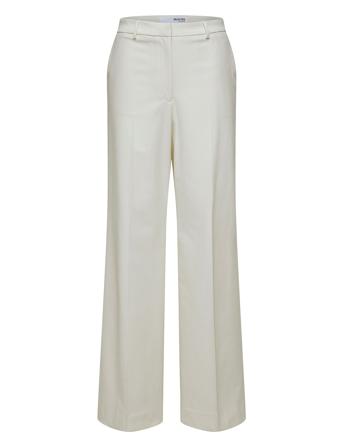 Slfeliana Hw Wide Pant N White Selected Femme