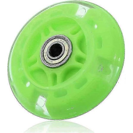 PU Metal Scooter Hjul Universal 80mm Udskiftning Reparation Rulleskøjte Inline Skate Lys Hjul Tilbehør Grøn[D]