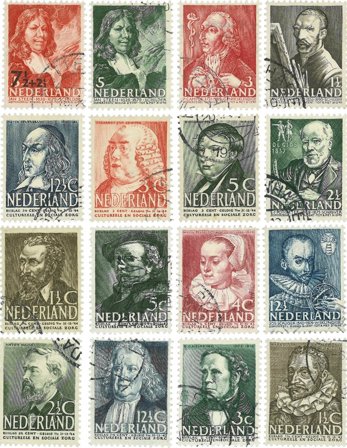 Holland 1938-1940 - NVPH 305-309+318-322+350-355 - Stemplet