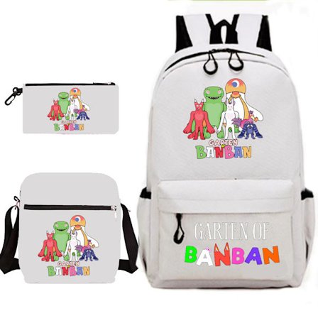 Garten of Banban student ryggsäck Off white tre delar set