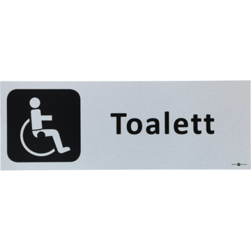 SKILT HANDIKAPTOALETT 22x5CM