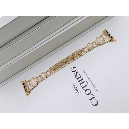 Klockarmband för Apple Watch iWatch 22MM universal Guld + färgstark pärlemor