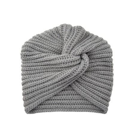 Dame Strik Turban Kryds Twist Wrap Cap Beanie Hat Hovedbånd Hatte