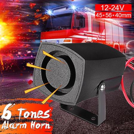 12-24v 6 sävelen yleinen autopoliisin palohälytysääni hälytysrengas 110-120db järjestelmän sireenikaiutin varoitusääni hälytysääni