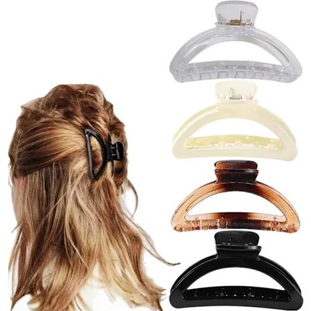 {xj} Sæt med 4 hårklemmer til tykt hår, skridsikre hårklemmer, stærke