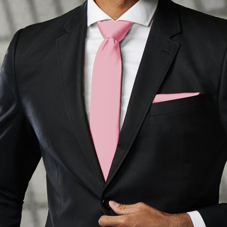 Light Pink 8cm Basic Tie for Men - Solid color neckties
