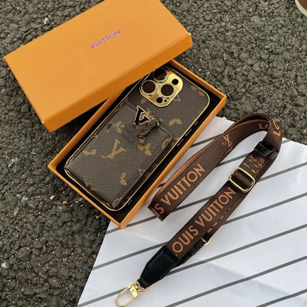 Europeiskt och amerikanskt trendigt varumärke fint hål crossbody korthållare mobiltelefonfodral - lämpligt för iPhone mobiltelefonfodral