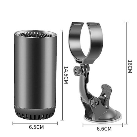 12V Bilvärmare Fordonsvärme Kylfläkt Portabel Avfrostning Och Avimning Liten Elektrisk Apparat Kul Med Sugkopp - Fordonsvärmekopp