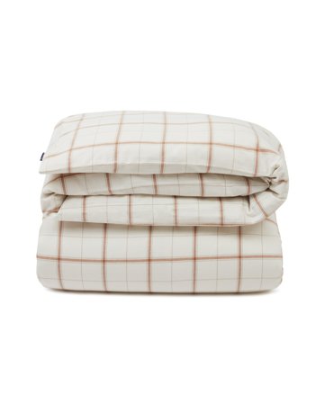 Lexington Checked Cotton/Cashmere Flannel Duvet Cover