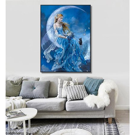 DIY Fairy Diamond Painting Kits til voksne 5D Moon Large Diamond