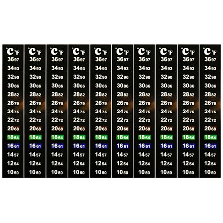Aquarium Termometer Sticker Fisk til Tank Temperatur Strip Brygning Termometer