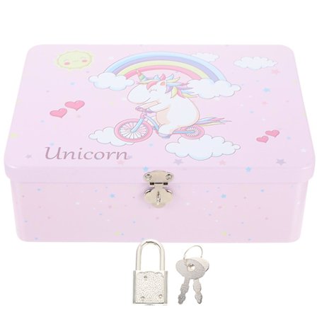 Dekorativ förvaringslåda i plåt med lock, presentaskar