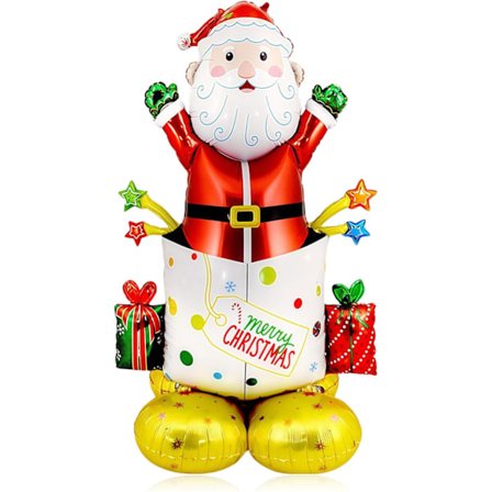 49 tum stor självstående tomte folieballong - Jul- och födelsedagsfestdekor, festliga högtidsdekorationer