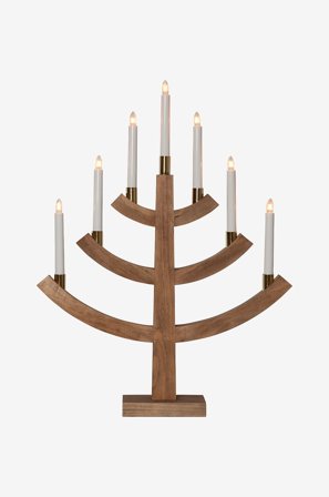 Star Trading - Lysestage Gillian 64 cm - Brun - Adventslysestager - Fra Homeroom