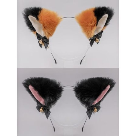 Animal Fox Cat Dog Ears Headband med klockor bågar Halloween Cosplay Headpiece-2pcs