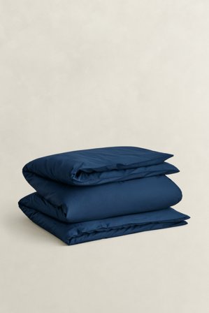 GANT Wohnaccessoires Sateen Einzelbettbezug (135x200) Marineblau
