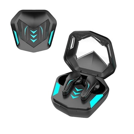 Bländande färg andas ljus Esports Tws Bluetooth -headset svart