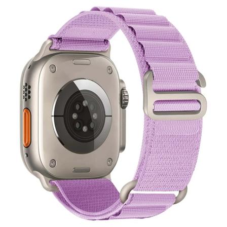 Nylon för Apple Watch Ultra 2 Band 49mm 44mm 45mm 40mm 41mm 42mm 44 Mm Nylon Correa Iwatch Series 8 7 SE 9 6 5 4 Light Purple 42mm 44mm 45mm 49mm